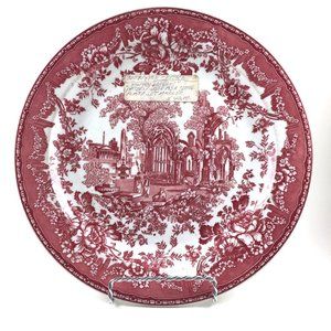 New York Central Country Garden Red Cranberry Transferware Charger Plate Restaur
